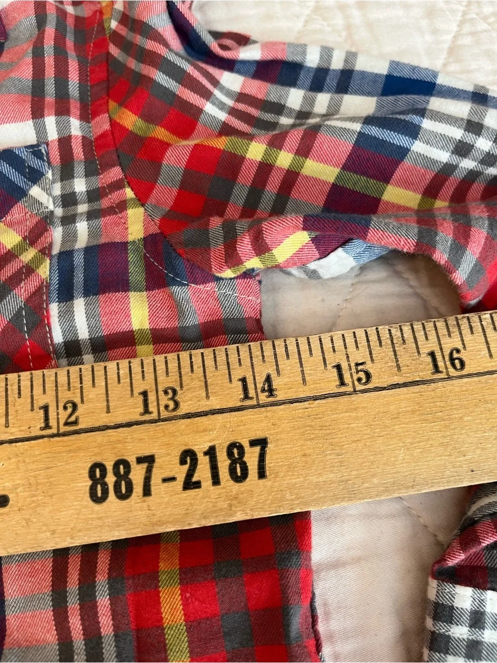 Ralph Lauren Red, Navy & White Plaid Button-Down Shirt for Kids Sz 5 School